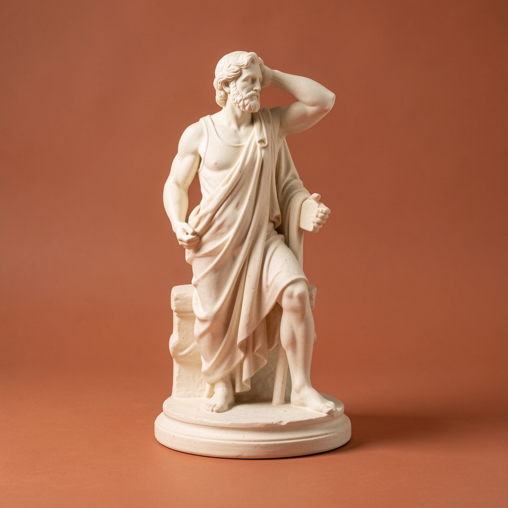 Plato playo de cerámica crema de 26 centímetros fotografiado sobre fondo terracota suave